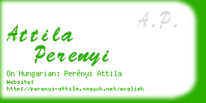 attila perenyi business card