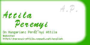 attila perenyi business card